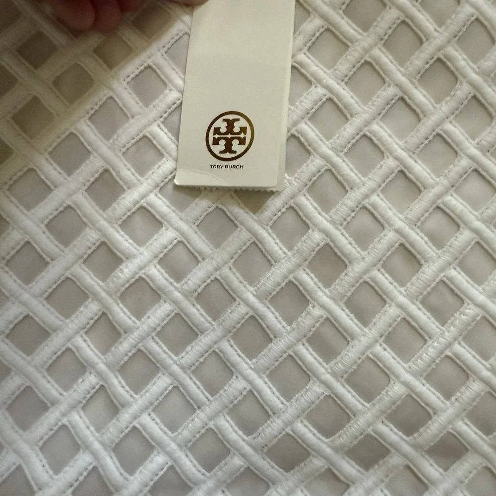 Tory Burch Alaina‎ White Diamond Weave Pencil Skirt NWT